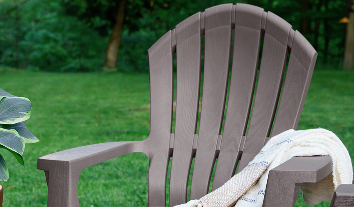 painted plastic adirondack chair