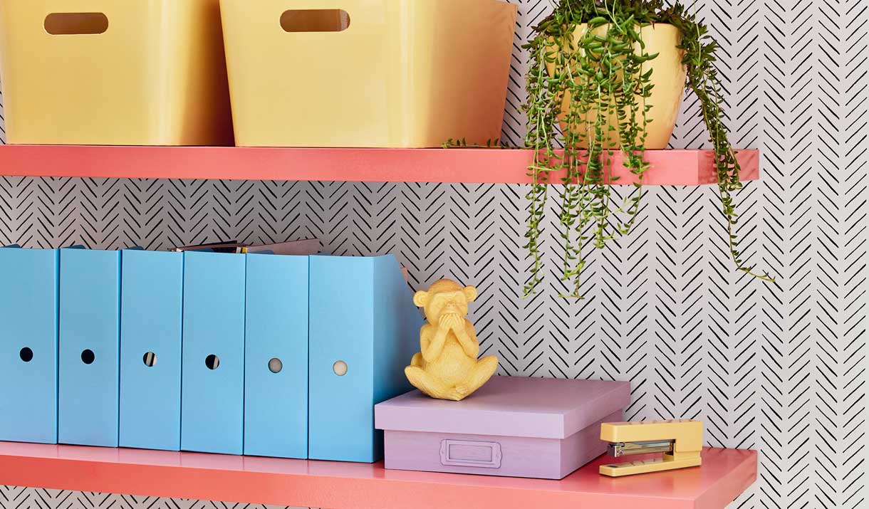 bookshelves painted with Colormaxx paint